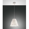 FABAS LUCE 3535-40-102 SOSPENSIONE CRUMPLE BIANCO Struttura in metallo e ceramica E27