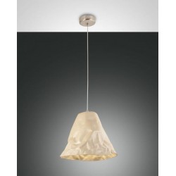 FABAS LUCE 3535-40-348 SOSPENSIONE CRUMPLE KAKI Struttura in metallo e ceramica E27