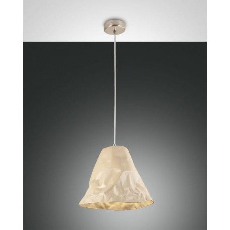 FABAS LUCE 3535-40-348 SOSPENSIONE CRUMPLE KAKI Struttura in metallo e ceramica E27