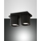 FABAS LUCE 3555-82-101 SPOT SMOOTH NERO 2 X GU10 Struttura in pressofusione di alluminio