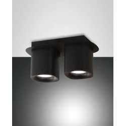 FABAS LUCE 3555-82-101 SPOT SMOOTH NERO 2 X GU10 Struttura in pressofusione di alluminio