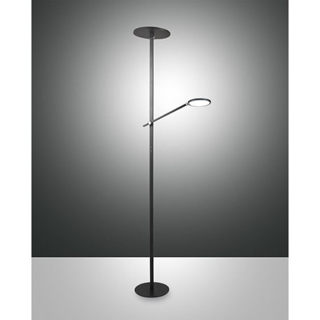 FABAS LUCE 3551-10-101 LAMP TERRA REGINA LED NERO 48W 3800LM 3000°K REGOLAZIONE AL TOCCO