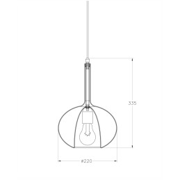 Fabas Luce Diffusore in vetro Kit Luci Vetro sospensione E27 3787-50-1