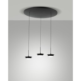 Fabas Luce Montatura sospensione tonda 3 luci Kit Luci Montature LED14