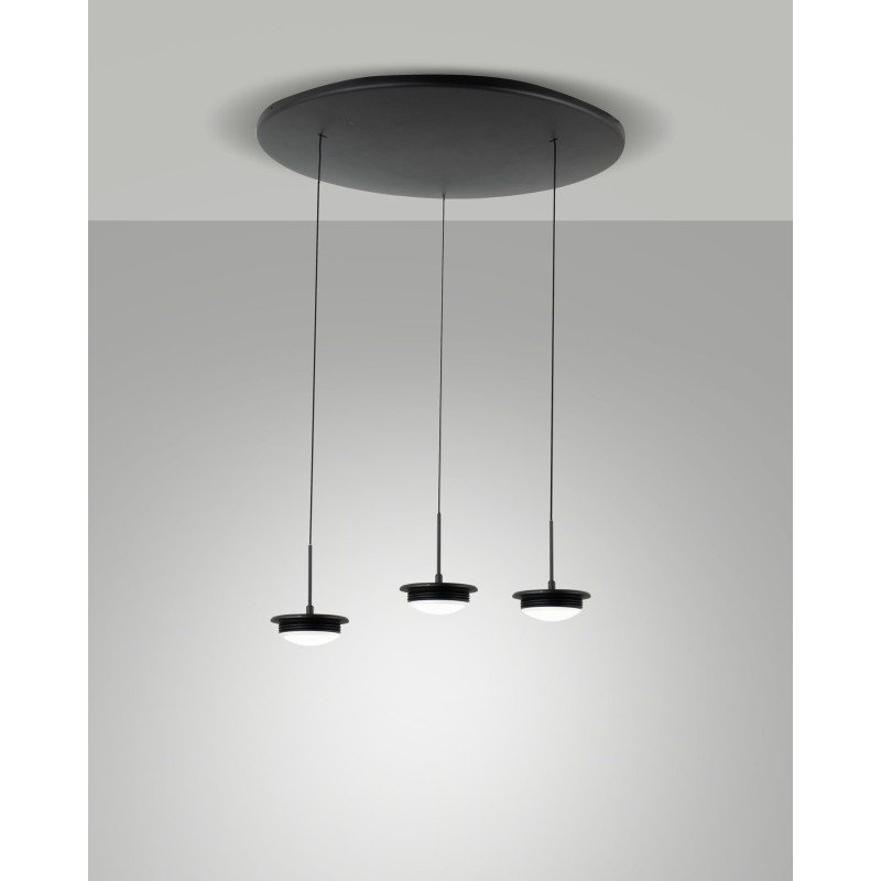 Fabas Luce Montatura sospensione tonda 3 luci Kit Luci Montature LED14