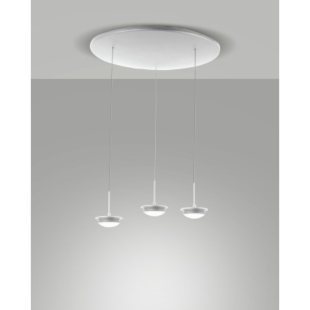 Fabas Luce Montatura sospensione tonda 3 luci Kit Luci Montature LED14