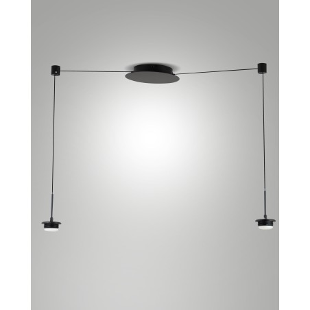 Fabas Luce Montatura sospensione con rimando 2 luci Kit Luci Montature