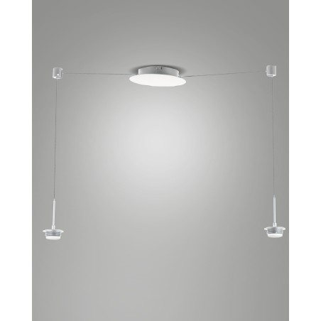 Fabas Luce Montatura sospensione con rimando 2 luci Kit Luci Montature