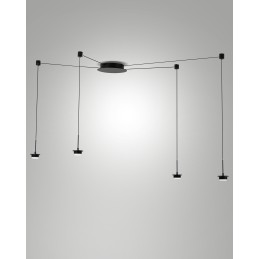Fabas Luce Montatura sospensione con rimando 4 luci Kit Luci Montature