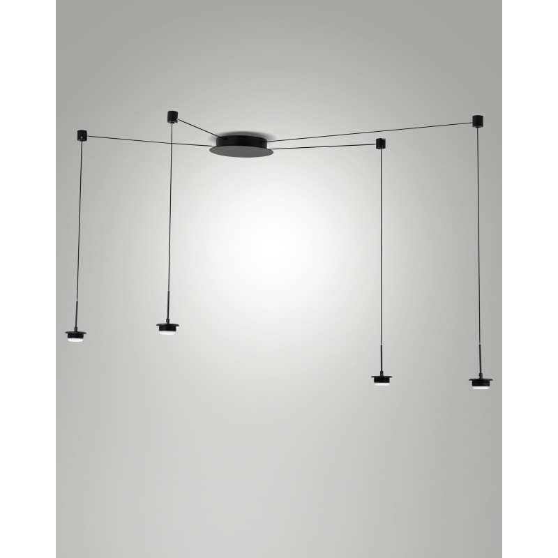 Fabas Luce Montatura sospensione con rimando 4 luci Kit Luci Montature