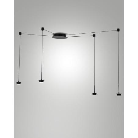 Fabas Luce Montatura sospensione con rimando 4 luci Kit Luci Montature