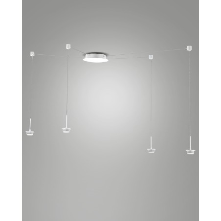Fabas Luce Montatura sospensione con rimando 4 luci Kit Luci Montature