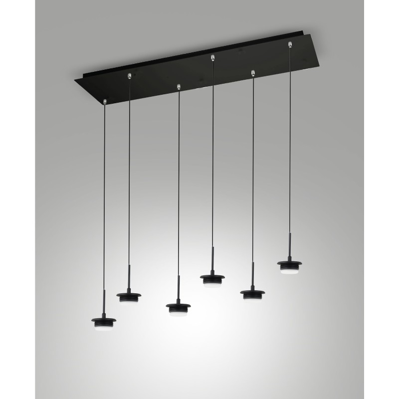 Fabas Luce Montatura sospensione rettangolare 6 luci Kit Luci Montatur