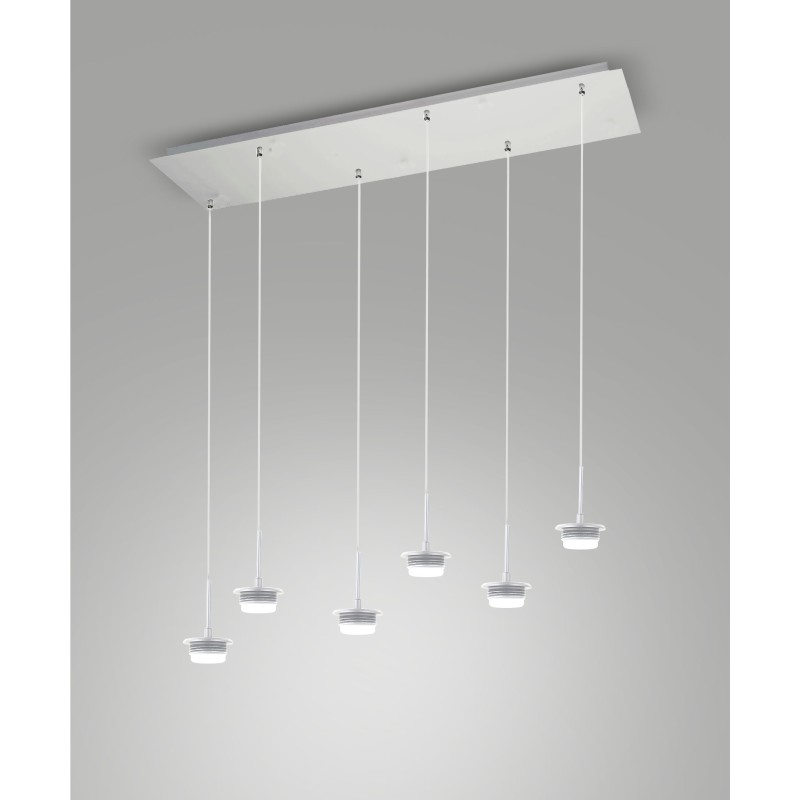Fabas Luce Montatura sospensione rettangolare 6 luci Kit Luci Montatur