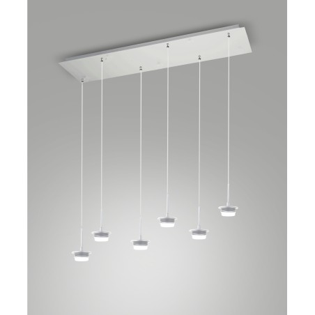 Fabas Luce Montatura sospensione rettangolare 6 luci Kit Luci Montatur