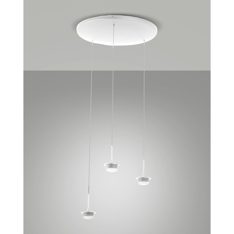 Fabas Luce Montatura sospensione tonda 3 luci Kit Luci Montature LED 8