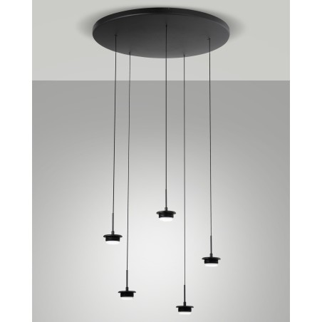 Fabas Luce Montatura sospensione tonda 5 luci Kit Luci Montature LED 8