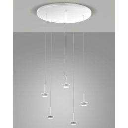 Fabas Luce Montatura sospensione tonda 5 luci Kit Luci Montature LED 8