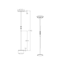 Fabas Luce Lampada da terra Fizz 3807-10-102