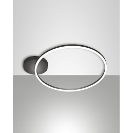 FABAS LUCE 3508-61-101 PLAFONIERA NERA IN METALLO E METACRILATO 36W 3240lm LED DIMMERABILE WARM WHITE