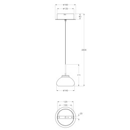 Fabas Luce Sospensione Arabella 3547-40-102