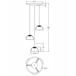 Fabas Luce Sospensione Lucille 3764-47-126