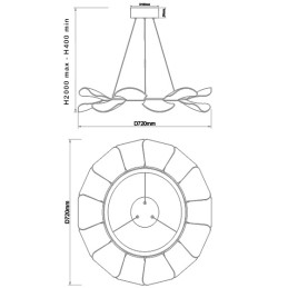 Fabas Luce Sospensione Sylvie 3626-45-102