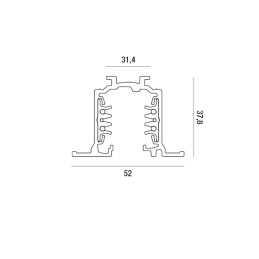 Fabas Luce Accessori - Tecnico Binario incasso trifase/DALI 6121-56-00