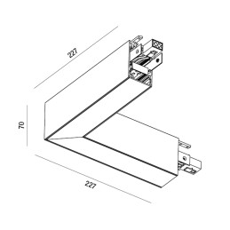 Fabas Luce Profili Linee Luce – Plafoniera Millet Giunto angolare 6967
