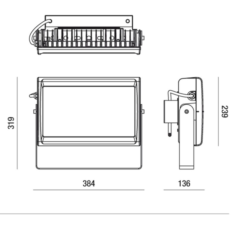 Fabas Luce Proiettore per esterno Egeo 105W 6915-04-624
