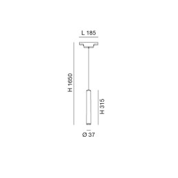 Fabas Luce Sospensione Ermes sospensione cilindrica 6525-22-501