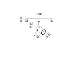 Fabas Luce Faretto binario Ermes faretti 6W 6525-72-456