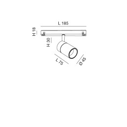 Fabas Luce Faretto binario Ermes faretti 10W 6525-83-466