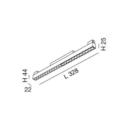 Fabas Luce Profili Linee Luce Ermes modulo lineare con ottica 6525-32-