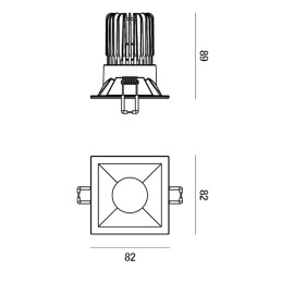 Fabas Luce Incasso Toodle Incasso quadrato simmetrico 6960-03-260